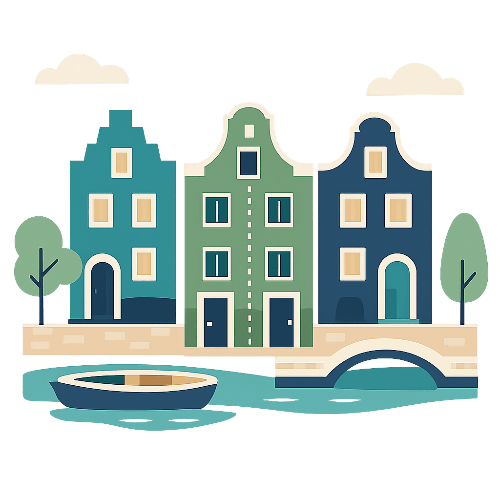 Nederlandse grachtenpanden gesplitst in twee wooneenheden